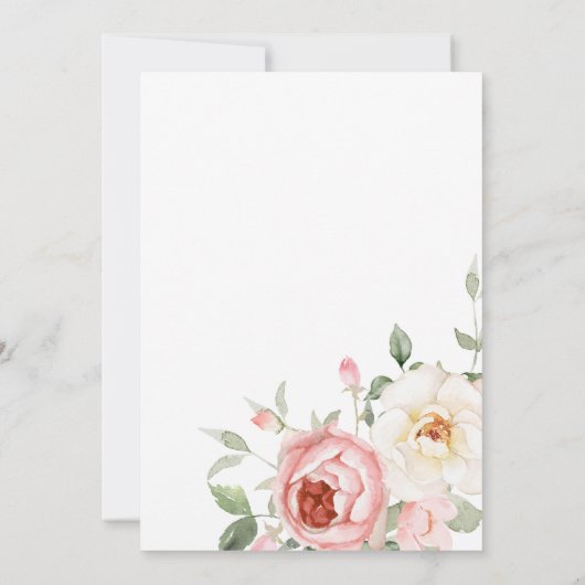 Floral Coquette Baby in Bloom Baby shower Kaart (Achterkant)