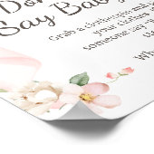 Floral Coquette Baby in Bloom Zeg geen Baby Poster (Hoek)