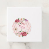  floral Coquette roze strik vrijgezellenfeest Bedankjes Labels (In situ)