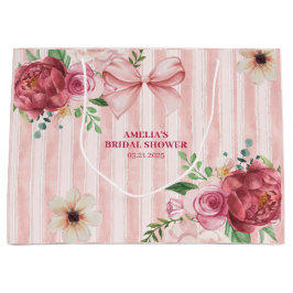  floral Coquette roze strik vrijgezellenfeest Groot Cadeauzakje