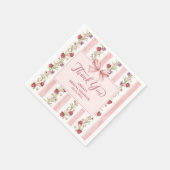  floral Coquette roze strik vrijgezellenfeest Servet (Hoek)