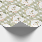 Floral Coquette Silly Goose Birthday Cadeaupapier (Hoek)