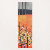 Floral Coral Abstract Sinaasappel Yogamat (Voorkant)