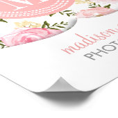 "Floral Coral Peach Girly Flowers" Poster (Hoek)