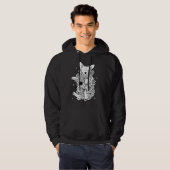 Floral Corgi Hoodie (Voorkant volledig)