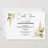 Floral Corner Border Vrijgezellenfeest Stijlvol Kaart (Voorkant)