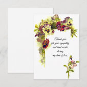  Floral Corner Hartelijk dank Bedankkaart (Voorkant / Achterkant)