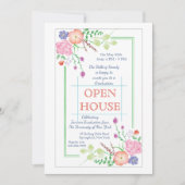 Floral Corners Invitation Kaart (Voorkant)