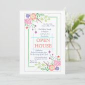 Floral Corners Invitation Kaart (Staand voorkant)