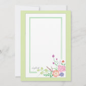 Floral Corners Invitation Kaart (Achterkant)