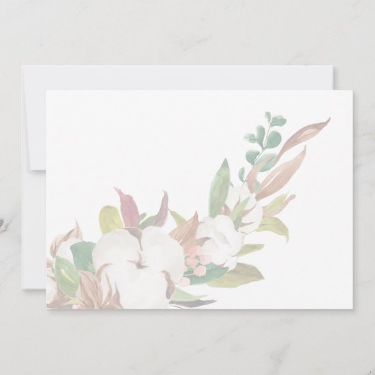 Floral Corona Virus Wedding Vertraging Datum Kaart (Achterkant)