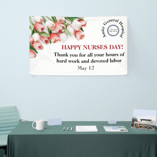 Floral Corporate Happy Nurses Day Spandoek (Beurs)