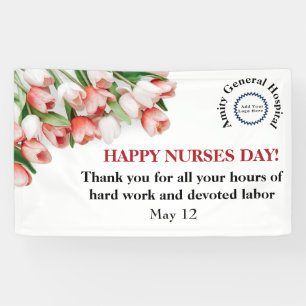 Floral Corporate Happy Nurses Day Spandoek