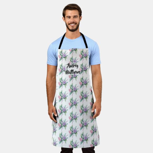 Floral Corsage pattern Personalize with Name Schort (Gedragen)