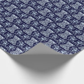 Floral Corset Damask Patroon Cadeaupapier (Hoek)