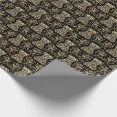 Floral Corset Damask Patroon Cadeaupapier (Hoek)