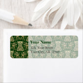 Floral Corset Damask Patroon Etiket (Insitu)