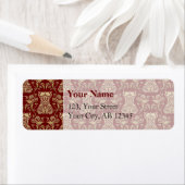 Floral Corset Damask Patroon Etiket (Insitu)