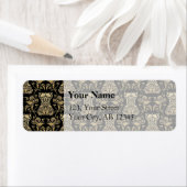 Floral Corset Damask Patroon Etiket (Insitu)