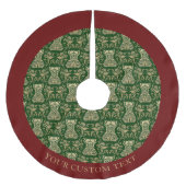 Floral Corset Damask Patroon Kerstboom Rok (Voorkant)