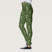 Floral Corset Damask Patroon Leggings (Links)
