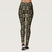 Floral Corset Damask Patroon Leggings (Achterkant)