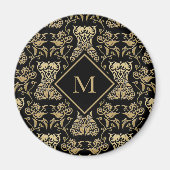 Floral Corset Damask Patroon Magneet (Voorkant)