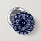 Floral Corset Damask Patroon Ronde Button 5,7 Cm (Voorkant /achterkant)