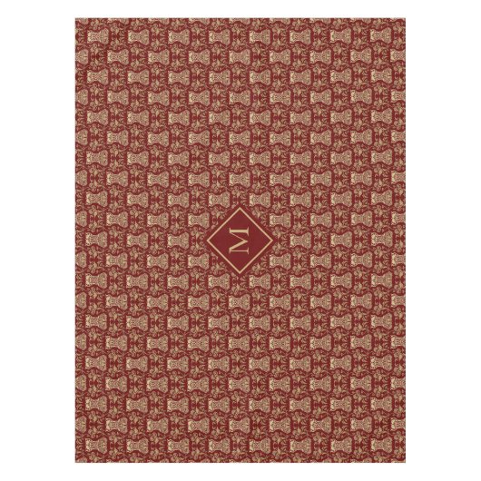 Floral Corset Damask Patroon Tafelkleed (Voorkant)