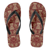 Floral Corset Damask Patroon Teenslippers (Voetbed)