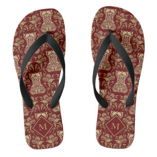 Floral Corset Damask Patroon Teenslippers