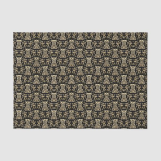 Floral Corset Damask Patroon Tissuepapier (Voorkant)