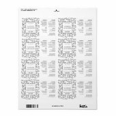  Floral Cosmetic 2 OZ druppelflesetiket Etiket (Full Sheet)