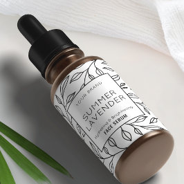 Floral Cosmetic 2 OZ druppelflesetiket Etiket