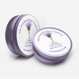 Floral Cosmetics Label - Lavender on Paars bkgd