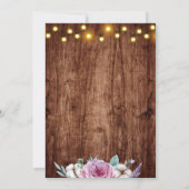 Floral Coton Rustic Housewarming Party Invitation Kaart (Achterkant)