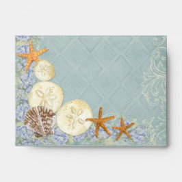 Floral Cottage by Sea Shells Beachy Wedding Enveloppen