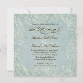 Floral Cottage by Sea Shells Beachy Wedding Kaart