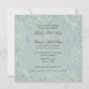 Floral Cottage by Sea Shells Beachy Wedding Kaart