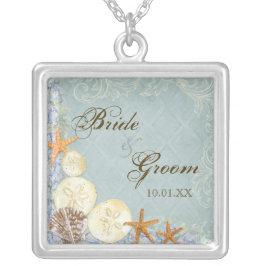 Floral Cottage by Sea Shells Beachy Wedding Zilver Vergulden Ketting