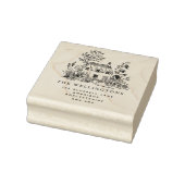  Floral Cottage Familie Adres Rubberstempel (Stempel)