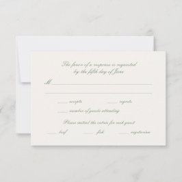 Floral Cottage Garden Wedding RSVP Kaartje