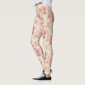 Floral Cottage Roses Pattern – Romantic Vintage  Leggings (Links)