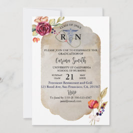 Floral Cottcore Afstuderen verpleegschool Kaart