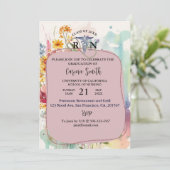 Floral Cottcore Afstuderen verpleegschool Kaart (Staand voorkant)