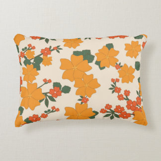 🌸  Floral Cotton Accent Pillow 16 x 12 inch Kussen