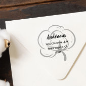 Floral Cotton Boll retouradres Zelfinktende Stempel