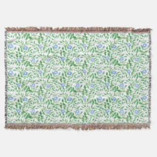 Floral Country-achtige Blue White Periwinkle Patte Deken
