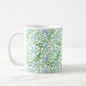 Floral Country-achtige Blue White Periwinkle Patte Koffiemok (Links)