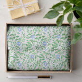 Floral Country-achtige Blue White Periwinkle Patte Tissuepapier (Geschenk)